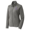 Women's Heather Microfleece Full Zip Jacket Thumbnail